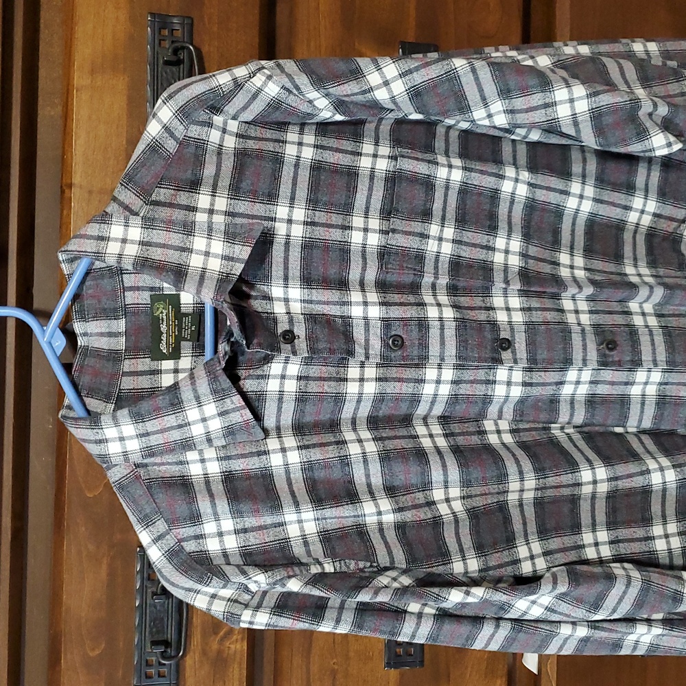 Eddie Bauer Plaid Flannel Button Down Shirt